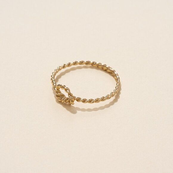Love Knot Ring 14k solid Gold | Infinity Love Knot Ring | Twisted Knot Ring | - Picture 1 of 3
